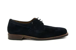 Veterschoenen | Nette Schoenen^Van Bommel Lage Veterschoen Blauw Suede