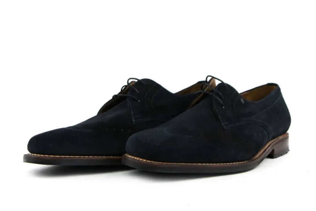 Veterschoenen | Nette Schoenen^Van Bommel Lage Veterschoen Blauw Suede