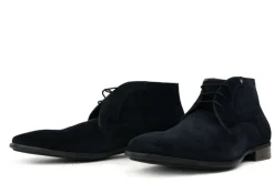 Nette Schoenen | Hoge Veterschoenen^Van Bommel Sella 03.00 Donkerblauw Suede