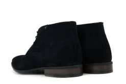 Nette Schoenen | Hoge Veterschoenen^Van Bommel Sella 03.00 Donkerblauw Suede