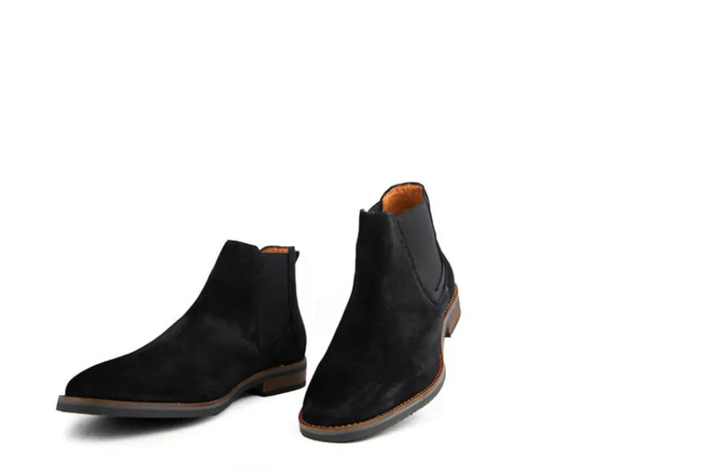 Chelsea Boots^Van Lier Chelsea Boots Amalfi Zwart Suède