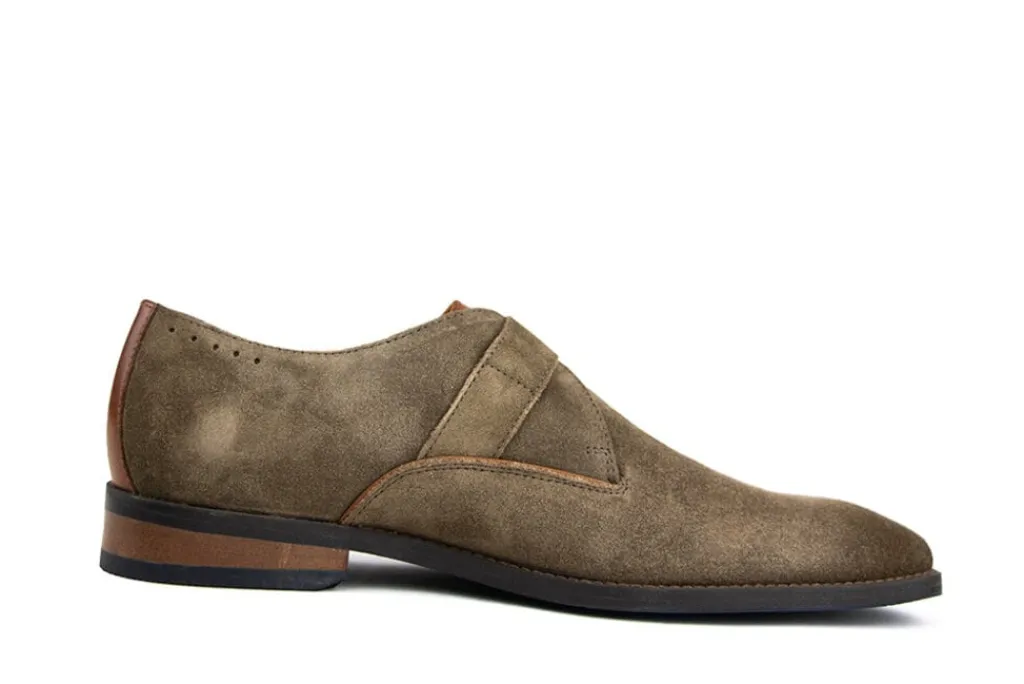 Nette Schoenen | Gespschoenen^Van Lier Gesp Bregenz Taupe Suede