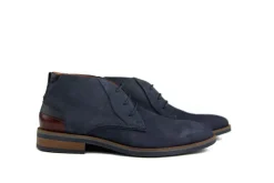 Hoge Veterschoenen | Nette Schoenen^Van Lier Hoge Veter Amalfi Navy Blauw Nubuck