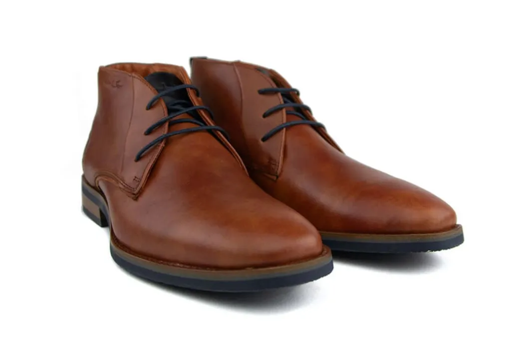 Hoge Veterschoenen | Nette Schoenen^Van Lier Hoge Veter Amalfi Cognac
