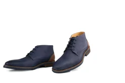 Hoge Veterschoenen | Nette Schoenen^Van Lier Hoge Veter Amalfi Navy Blauw