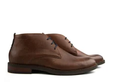 Nette Schoenen | Hoge Veterschoenen^Van Lier Hoge Veter Boston Bruin Cognac