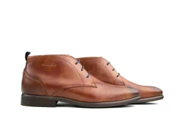 Hoge Veterschoenen | Nette Schoenen^Van Lier Hoge Veter Cognac Leer