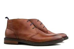 Hoge Veterschoenen | Nette Schoenen^Van Lier Hoge Veter Cognac Leer