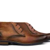 Hoge Veterschoenen | Nette Schoenen^Van Lier Hoge Veter Cognac Leer