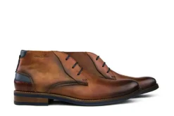 Hoge Veterschoenen | Nette Schoenen^Van Lier Hoge Veter Cognac Leer