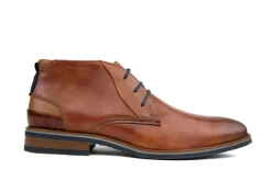 Hoge Veterschoenen | Nette Schoenen^Van Lier Hoge Veter Cognac Leer