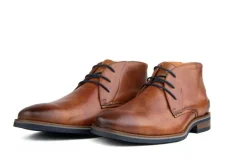 Hoge Veterschoenen | Nette Schoenen^Van Lier Hoge Veter Cognac Leer