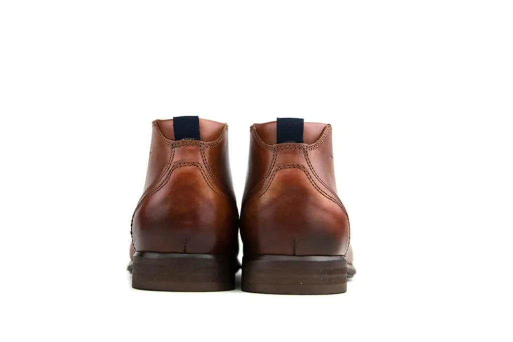 Hoge Veterschoenen | Nette Schoenen^Van Lier Hoge Veter Cognac Leer