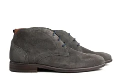 Hoge Veterschoenen | Nette Schoenen^Van Lier Hoge Veter Erasmo Donkergrijs Suède