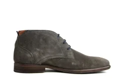 Hoge Veterschoenen | Nette Schoenen^Van Lier Hoge Veter Erasmo Donkergrijs Suède