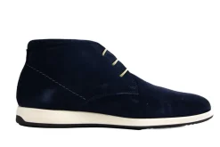 Sneakers^Van Lier Hoge Veter Ticino Navy Blauw Suede