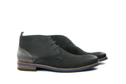Hoge Veterschoenen | Nette Schoenen^Van Lier Hoge Veterschoen Zwart Combi