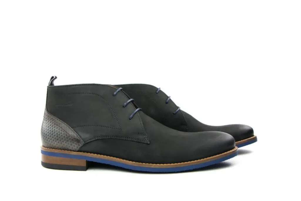 Hoge Veterschoenen | Nette Schoenen^Van Lier Hoge Veterschoen Zwart Combi