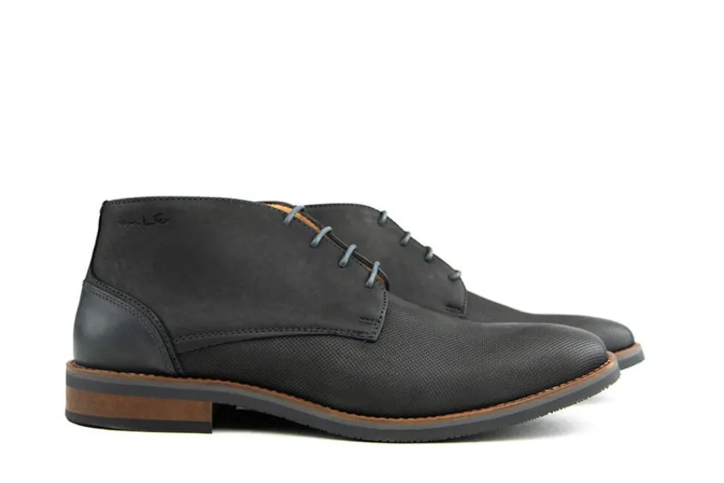 Hoge Veterschoenen | Nette Schoenen^Van Lier Hoge Veterschoen Amalfi Donkergrijs