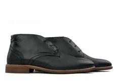 Hoge Veterschoenen | Nette Schoenen^Van Lier Hoge Veterschoen Zwart Leer Perfo