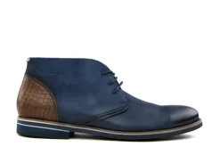 Hoge Veterschoenen | Nette Schoenen^Van Lier Hoge Veterschoen Donkerblauw Nubuck