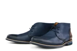 Hoge Veterschoenen | Nette Schoenen^Van Lier Hoge Veterschoen Donkerblauw Nubuck