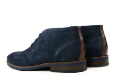 Hoge Veterschoenen | Nette Schoenen^Van Lier Hoge Veterschoen Donkerblauw Suede