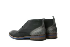 Hoge Veterschoenen | Nette Schoenen^Van Lier Hoge Veterschoen Zwart Combi