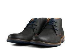 Hoge Veterschoenen | Nette Schoenen^Van Lier Hoge Veterschoen Grijs Cognac
