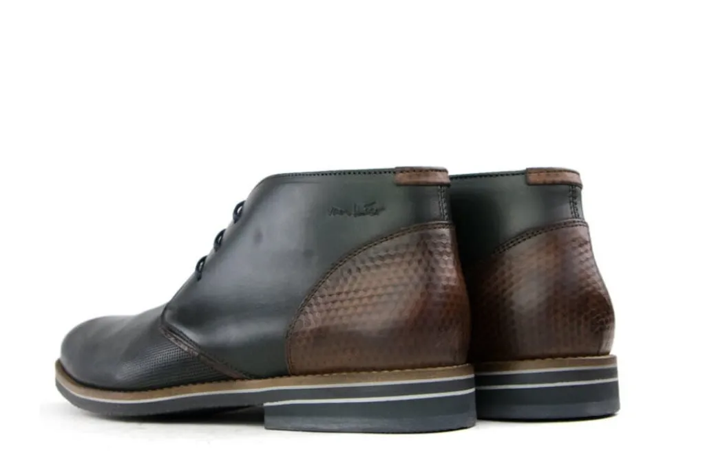 Hoge Veterschoenen | Nette Schoenen^Van Lier Hoge Veterschoen Grijs Leer Perfo