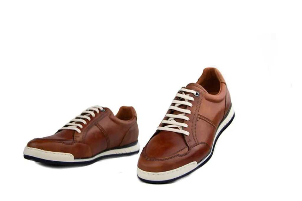 Sneakers^Van Lier Sneaker Magnus Cognac Leer