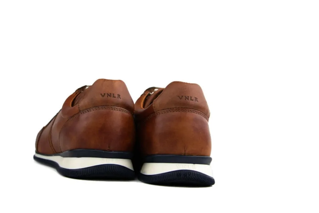 Sneakers^Van Lier Sneaker Magnus Cognac Leer
