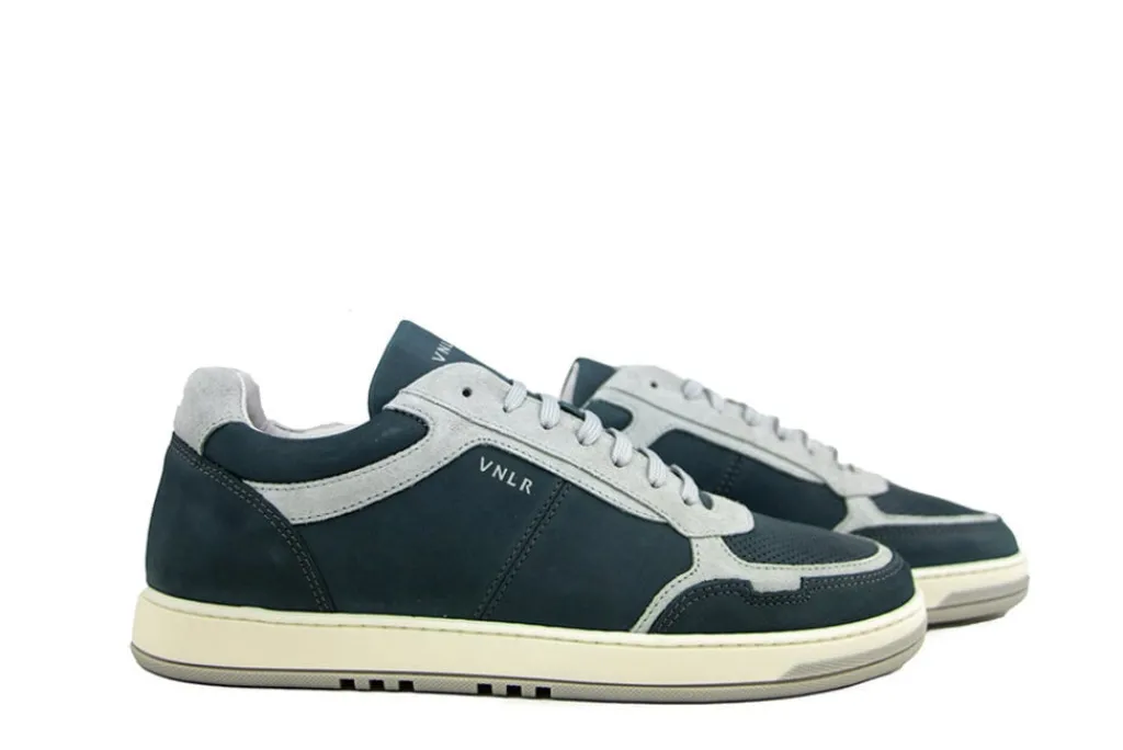 Sneakers^Van Lier Sneaker Miami Grijs Blauw Nubuck