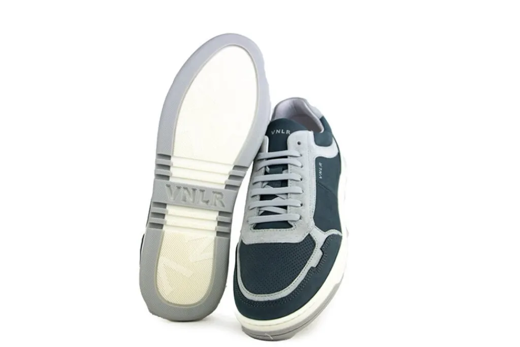 Sneakers^Van Lier Sneaker Miami Grijs Blauw Nubuck