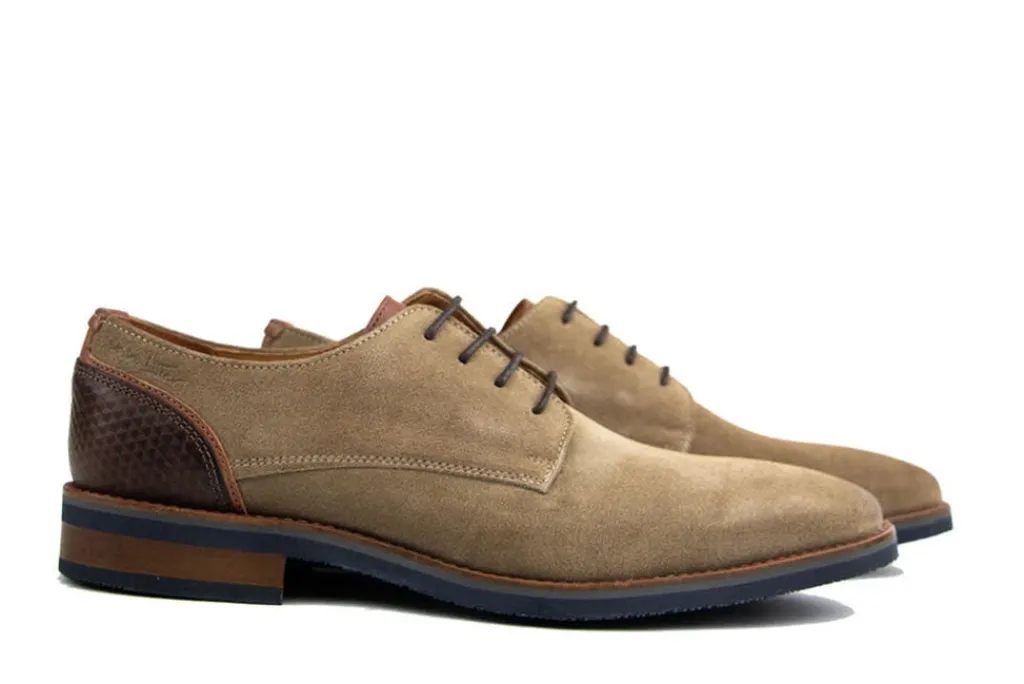 Veterschoenen | Nette Schoenen^Van Lier Veter Amalfi Taupe Suede