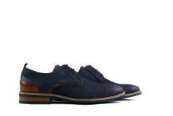 Veterschoenen | Nette Schoenen^Van Lier Veterschoen Blauw Nubuck Perfo