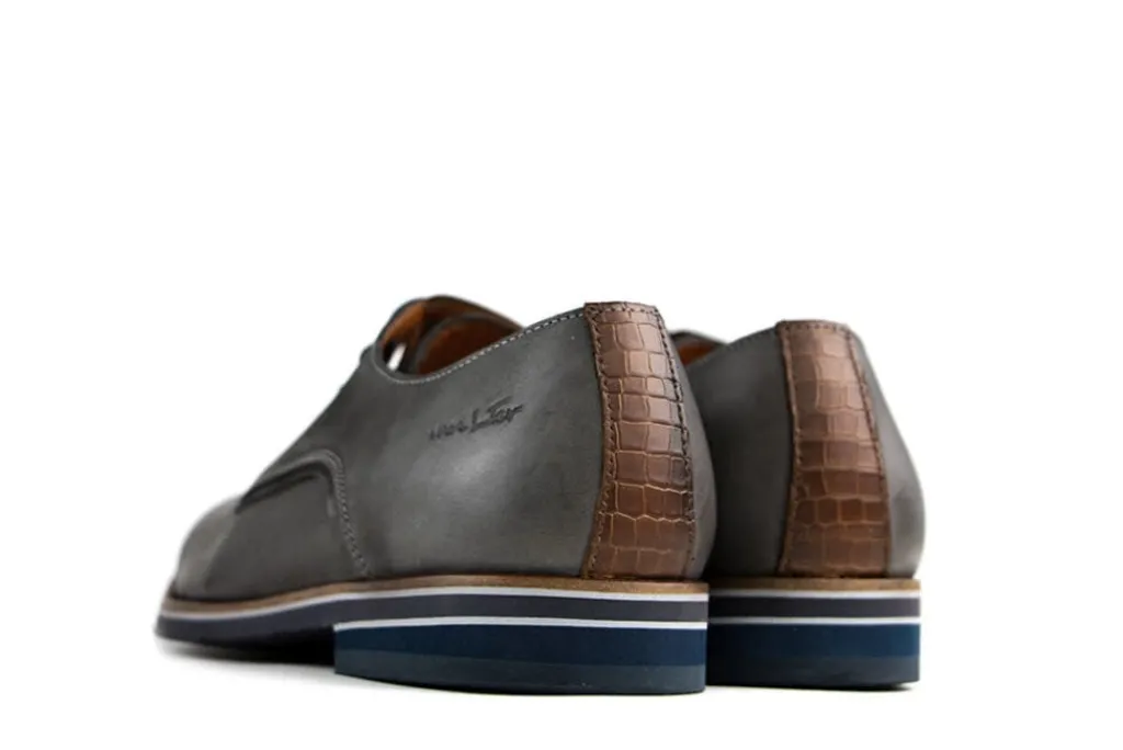 Veterschoenen | Nette Schoenen^Van Lier Veterschoenen Lichtgrijs Nubuck