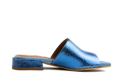 Slippers | Sandalen En Slippers^Via Vai Slipper Gigi Luna Laque Lame Blue
