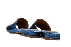 Slippers | Sandalen En Slippers^Via Vai Slipper Gigi Luna Laque Lame Blue