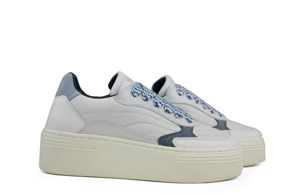 Sneakers^Via Vai Sneaker Isa Josie Vitello Combi Sky