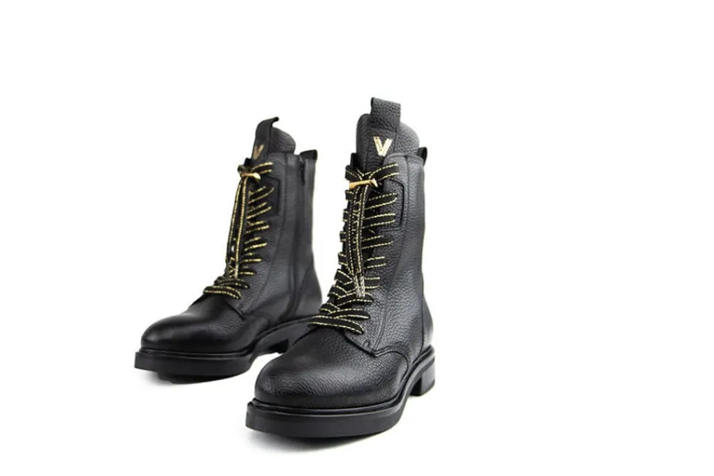 Veterboots En Bikerboots^Via Vai Veterboot Juliette Abby Cesano Nero