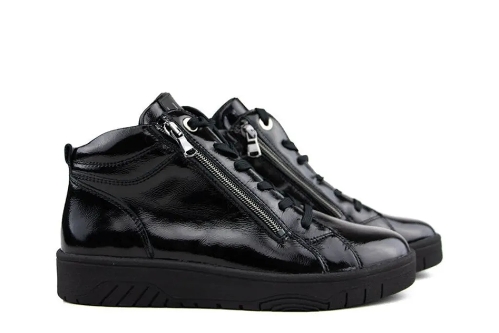 Sneakers | Wijdte H^Waldläufer Waldlaufer Hoge Sneaker Yuna Tapei Schwarz