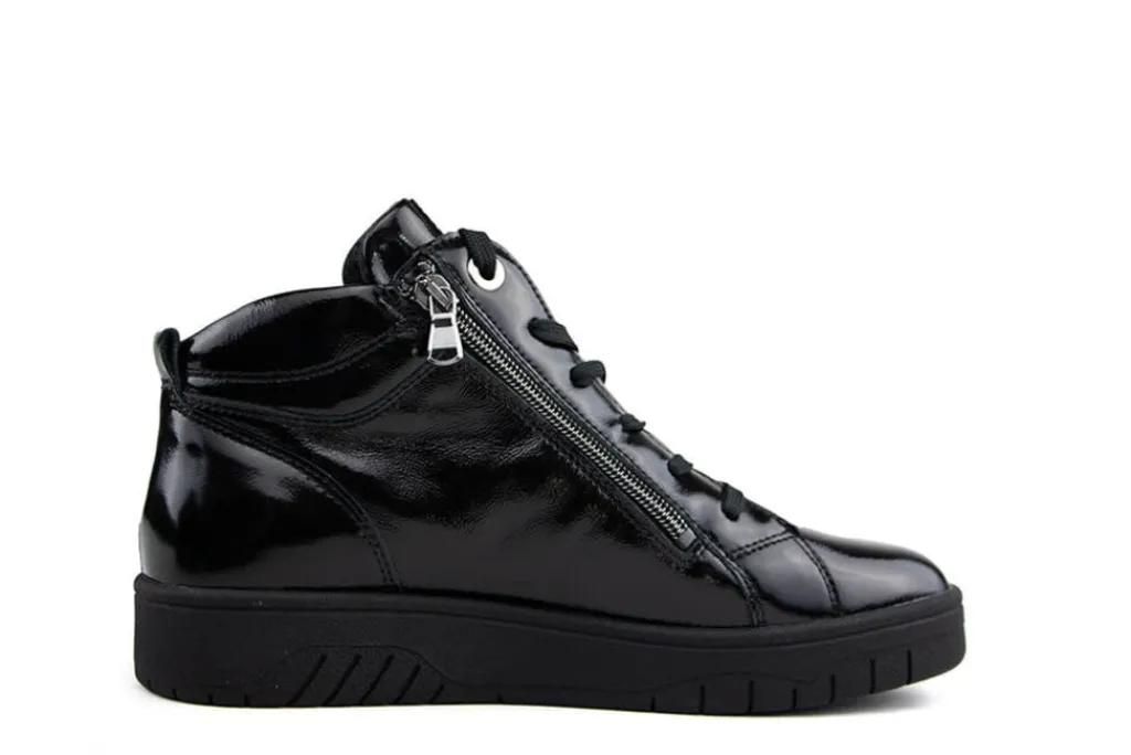 Sneakers | Wijdte H^Waldläufer Waldlaufer Hoge Sneaker Yuna Tapei Schwarz