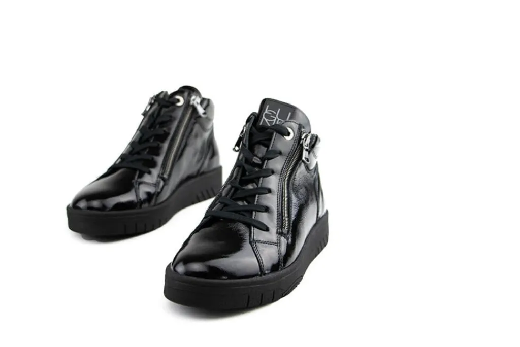 Sneakers | Wijdte H^Waldläufer Waldlaufer Hoge Sneaker Yuna Tapei Schwarz