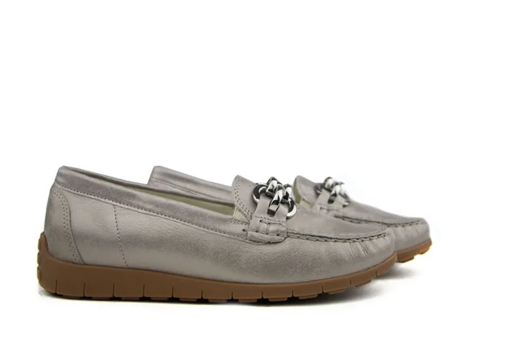 Loafers | Wijdte H^Waldläufer Waldlaufer Loafer Lucy Eclis Stein Lightgold H