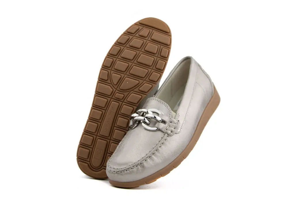 Loafers | Wijdte H^Waldläufer Waldlaufer Loafer Lucy Eclis Stein Lightgold H