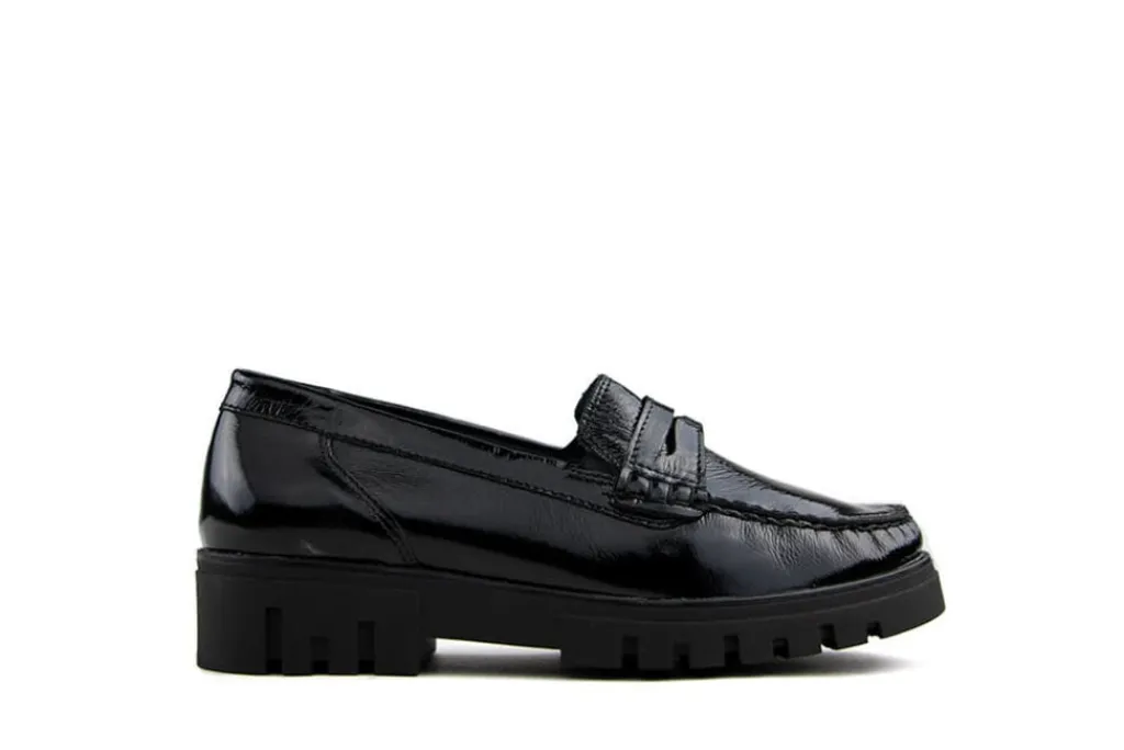 Loafers | Wijdte H^Waldläufer Waldlaufer Loafers Serena Taipei Zwart