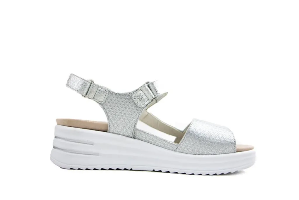 Sandalen En Slippers | Wijdte H^Waldläufer Waldlaufer Sandaal Dina Poster Silber