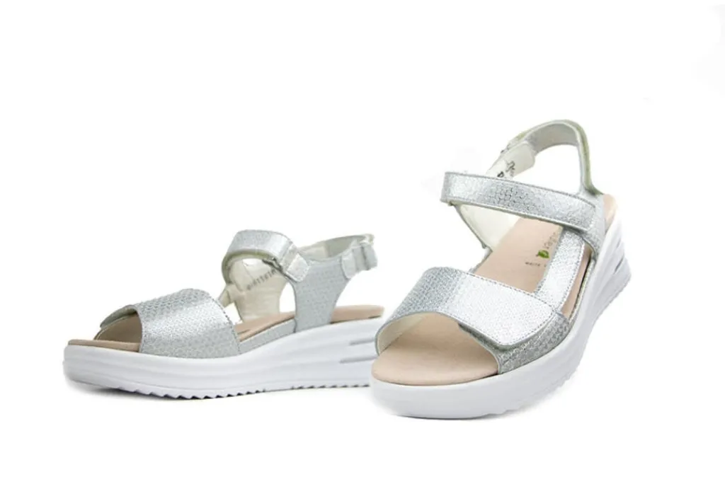 Sandalen En Slippers | Wijdte H^Waldläufer Waldlaufer Sandaal Dina Poster Silber