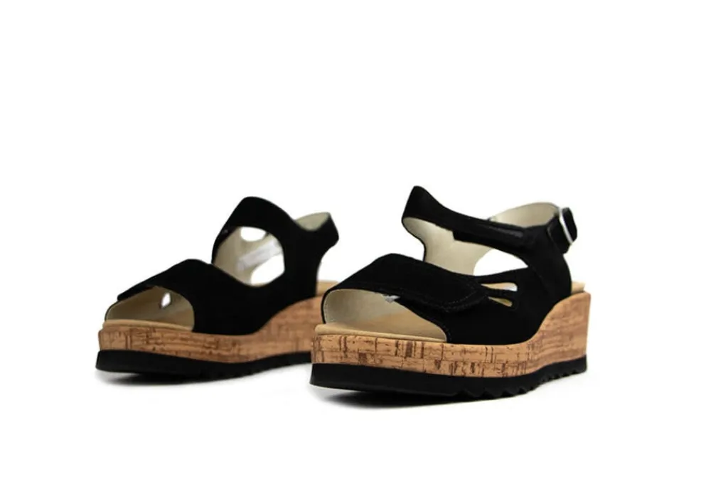 Sandalen En Slippers | Wijdte H^Waldläufer Waldlaufer Sandaal Wiebke Pigalle Schwarz